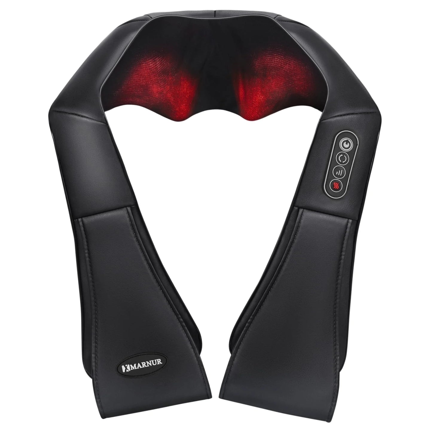 Neck and Shoulder Massager, 3D Deep Tissue Kneading Shiatsu Massager with Heat, Black