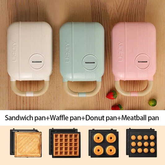 Electric Sandwich Maker Toaster Making Machine Breakfast Sandwiches Waffles Taiyaki Takoyaki Donuts Baking Pan Oven Molds