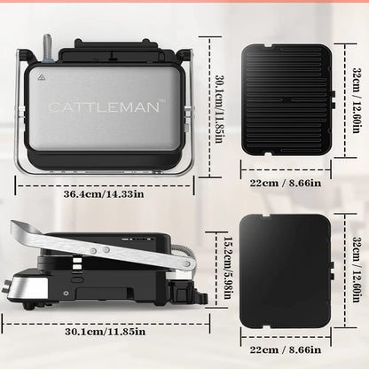 Steak Sandwich Machine Household Oven Bread Maker Barbecue Plate Double-Sided Electric Baking Pan Contact Grill