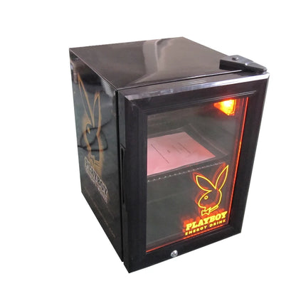 Suokang 21L Mini Small Portable Refrigerator For Home Bar Use Quiet Electric Compressor With LED Light Glass Door For Hotels