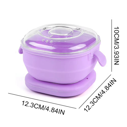 Silicone Wax Warmer Foldable Wax Heater 100W Electric Hot Wax Warmer Machine 400Ml Hair Removal Wax Machine for Hair Removal