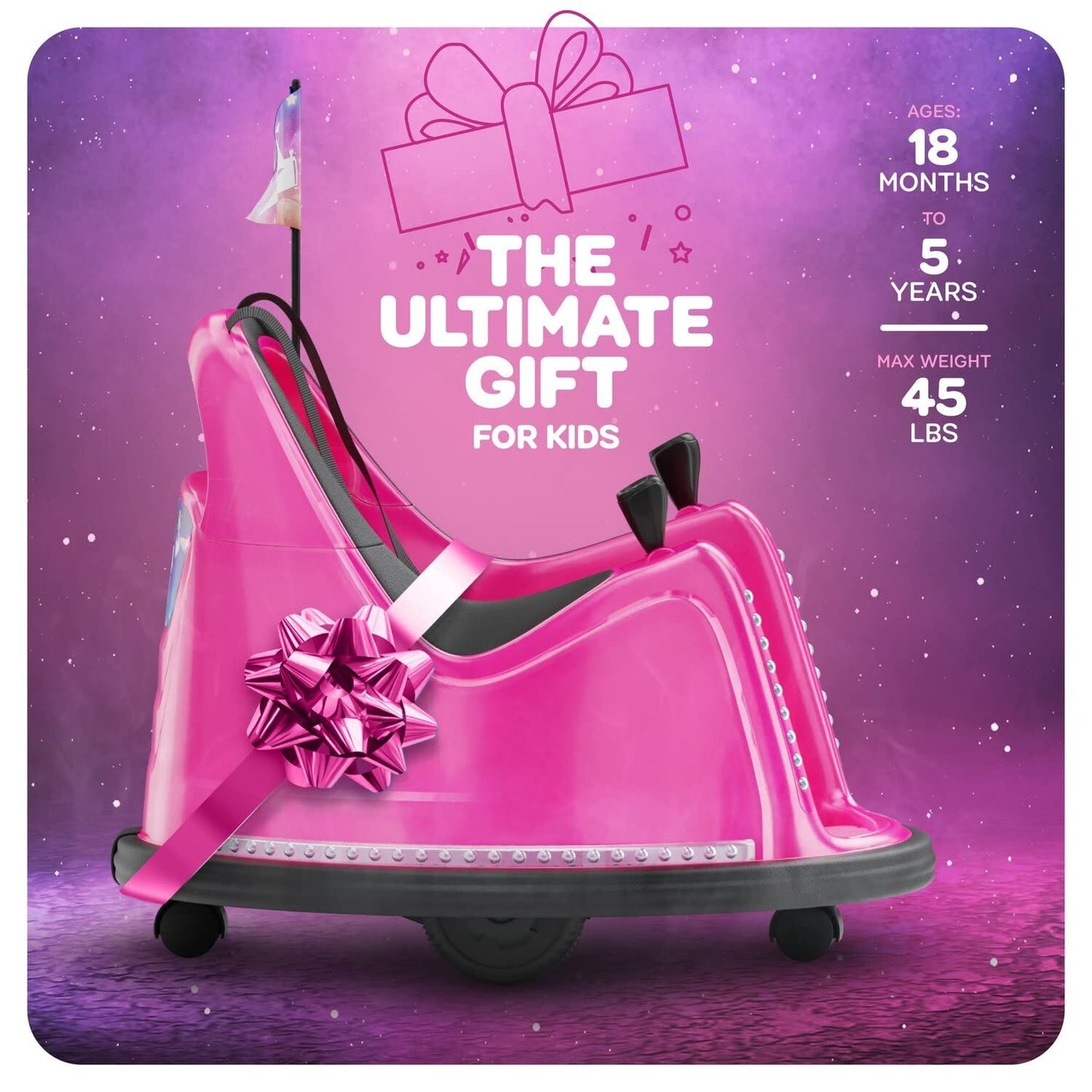 Bumper Buddy Ride on Electric Bumper Car for Kids & Toddlers, 12V 2-Speed, Ag...