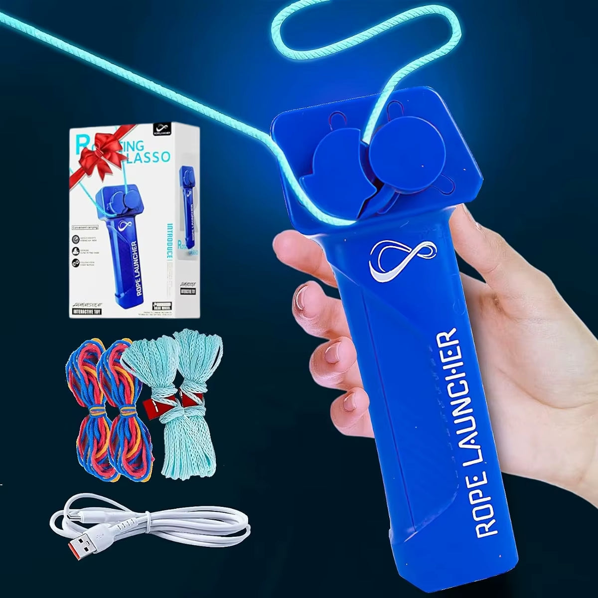 String Toy Glow in the Dark, Electric Rope Fidget Toys, Handheld Cool Toys, Party Favors, Birthday Gifts for Kids Adults