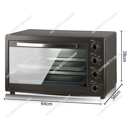 Luxury Stainless Steel 2400w Power Electric Oven Large Capacity Toasters Pizza Ovens Multifunction 45L Electric Oven