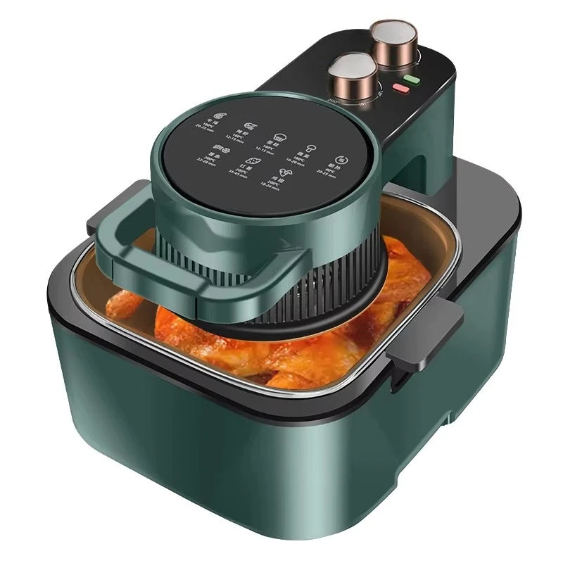 Kitchen appliances use a fast-cycling oil-free non-stick cooking deep air fryer
