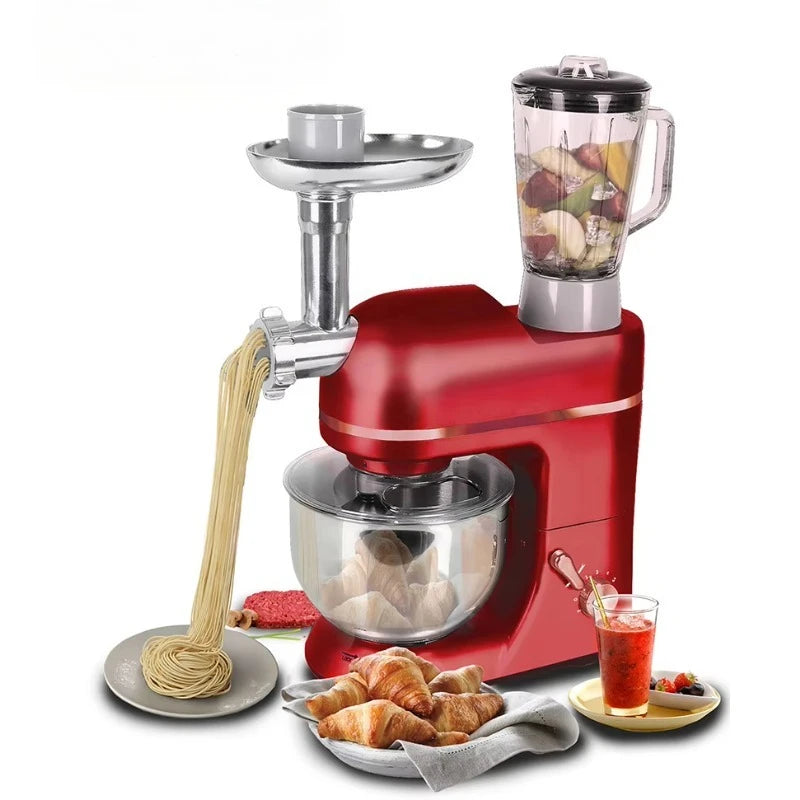 3 in 1 Pastry Stand Food Mixer Household CE GS Approved Electric Multifunctional Kitchen Stand Mixer Blender Food Processor