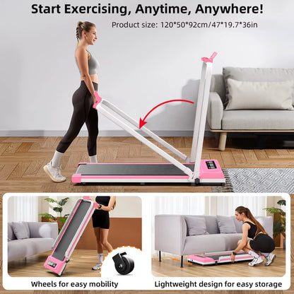 Wholesale Foldable Fitness Sport Electric Adjustable Home Folding Treadmill with LED Screen Mini Walking Pad