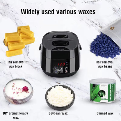 Wax Heater Warmer Hair Removal Wax Machine SPA Body Epilator Paraffin Wax Pot Smart LCD Temperature Display