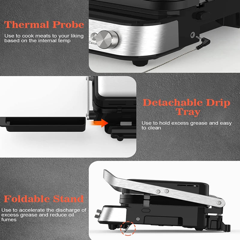 Steak Sandwich Machine Household Oven Bread Maker Barbecue Plate Double-Sided Electric Baking Pan Contact Grill