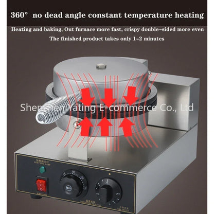 1PC Electric Egg Roll Machine DIY Egg Roll Bread Maker Crispy Omelet Mold 1200W Commercial Waffle Pancake Machinery Pie Fry