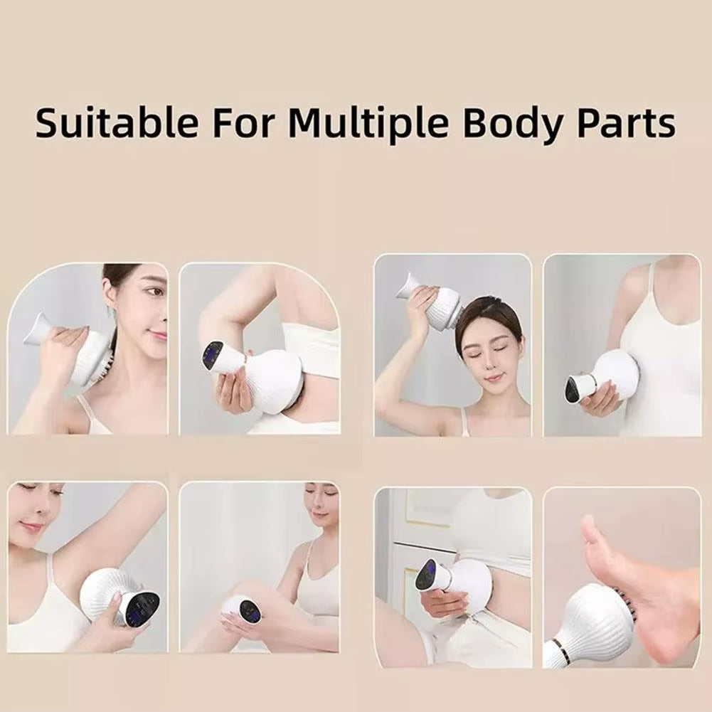 Electric Meridian Brush Body Massager Slimming Tool Microcurrent Hot Scraping Fat Burning Massage Equipment Health Care Tool