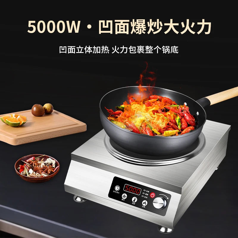 Hemisphere commercial high-power induction cooker flat concave kitchen milk tea soup braised meat  hot plate  induction cooker