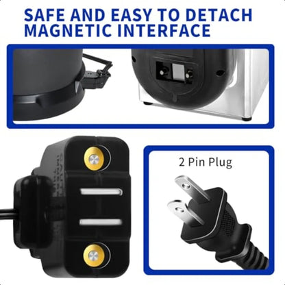 Deep Fryer Cord 09982 86591 for Presto Electric Turkey deep fryersStainl Steel fryers Magnetic Power Cable Replacment 120V15A