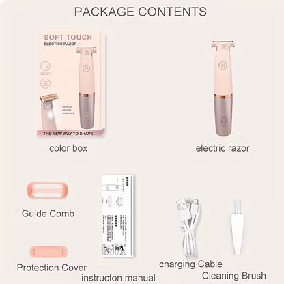 Electric Trimmer Body Hair Trimmer Electric Trimmer Portable Rechargeable Body Hair Removal Grooming Tools for Face Leg Underarm