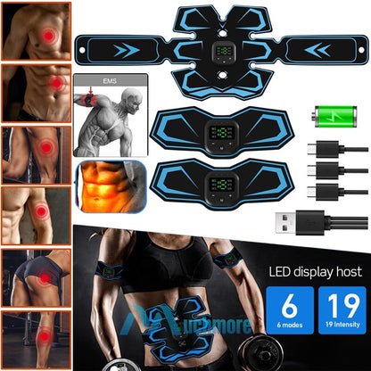 EMS Abdominal Muscle Core Toning Trainer ABS Electric Stimulator Fitness Belt