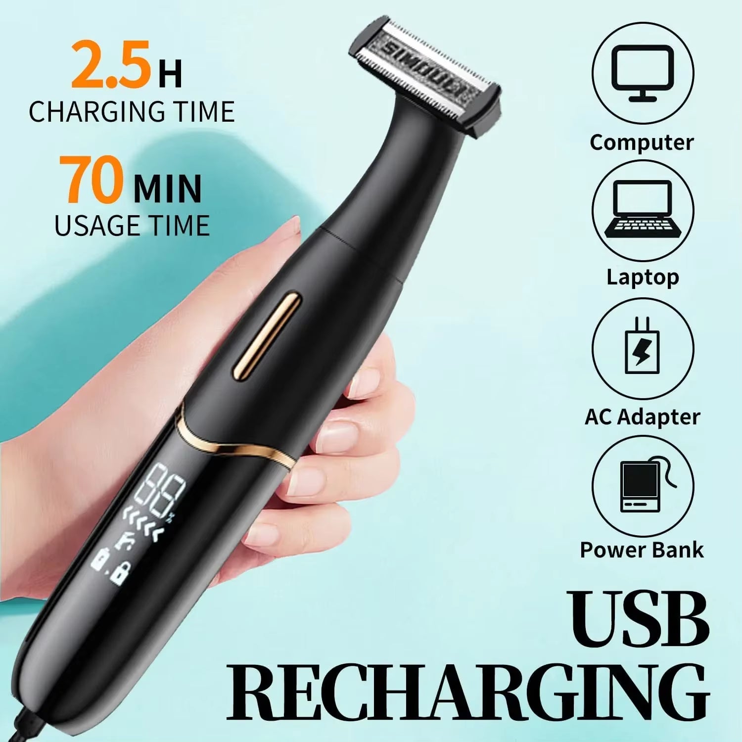 Intimate Areas Haircut Precision Shaver Men Bikini Line Sensitive Razor Balls Eggs Pubic Hair Shaving Trimmer Face Beard Clipper