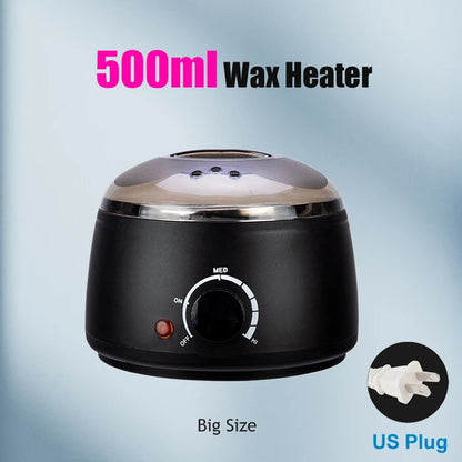 Depilatory Hair Removal Machine - Wax Melter Epilator Kit with Paraffin Heater Wax Beans Beads for Smooth Skin at Home Use
