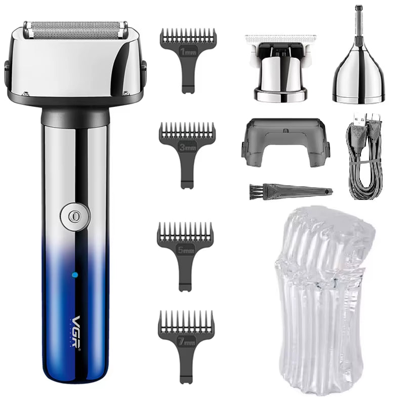 Grooming Kit Electric Shaver for Men Rechargeable Face Electric Razor Bald Body Eyebrow Beard Hair Trimmer Shaving