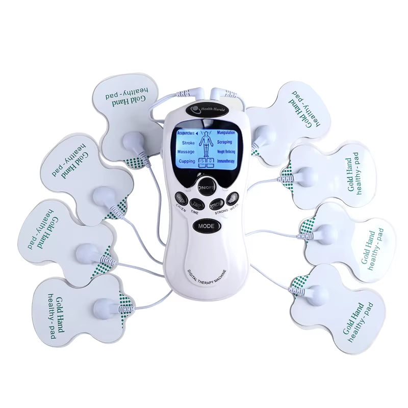 Electric Therapy Massageador Machine 8 Electrode Health Care Body Slimming Sculptor Massager Tens Acupuncture Apparatus