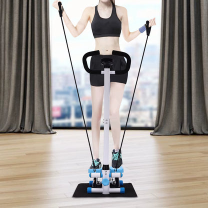 Fitness Stepper Exercise Stepping Machine Fitness Stepper with Handlebars,Adjust the Movement Height via the Knob