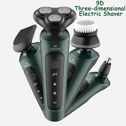 Electric Shavers Men Waterproof Wet Dry Use Electric Trimmer Razor Rechargeable Battery Rotary Shavers Machine Shaving