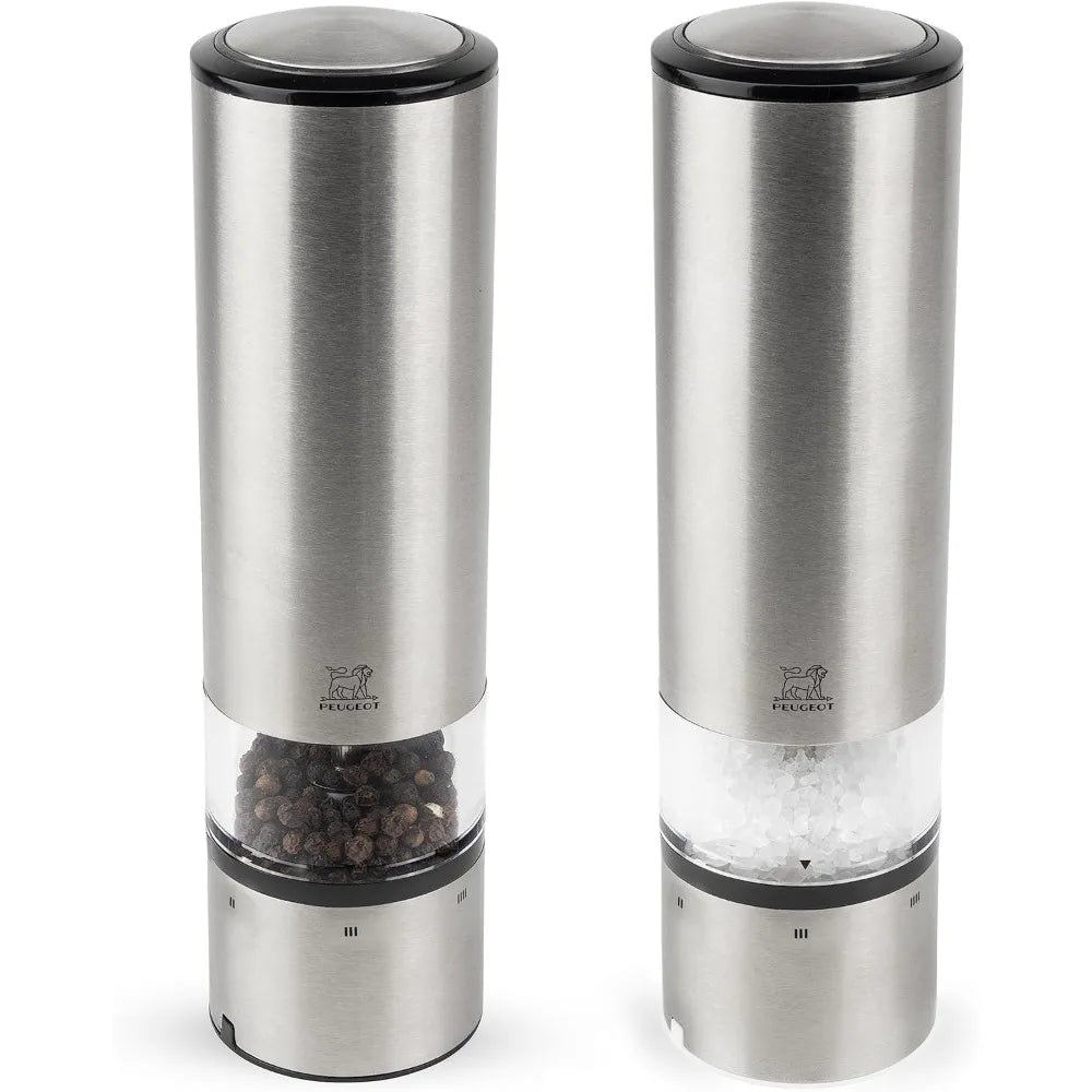 HOME - - Elis Sense u'Select Electric Salt and Pepper Mill Set  Adjustable Grinders, Battery Powered Blue LED