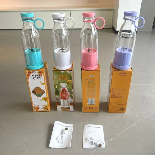 1pc 420ml Personal Size Blender, Portable Blender, Battery Operated USB Blender, Smoothies  Blender Bottle  Portable Juicer