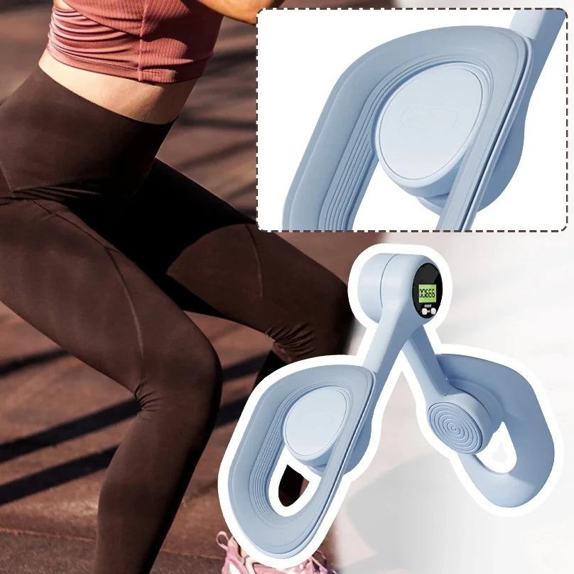 Thigh Master with Counter Pelvic Floor Muscle Trainer Portable Women Inner Thigh Leg Hip Exerciser Toner Home Fitness Equipment