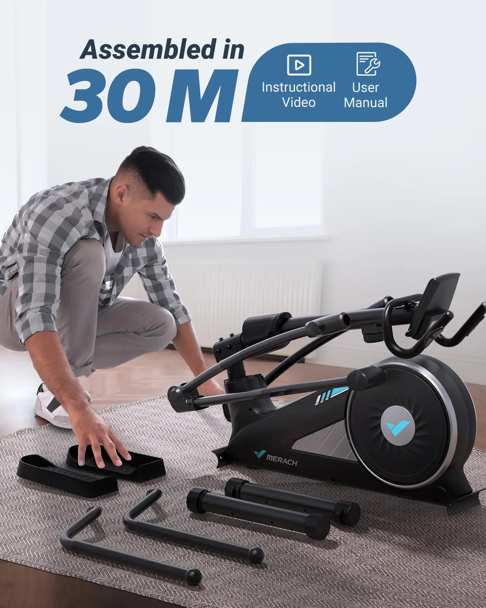 Elliptical Machine Elliptical Machine Home Hyper-Quiet Magnetic Drive System 16Levels Adjustable Resistance  App