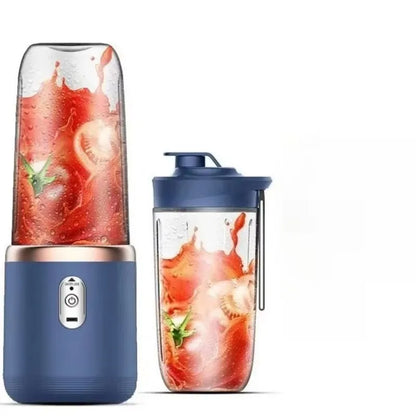 Portable electric juicer, multifunctional dual cup juicer, fruit blender, milkshake, USB rechargeable blender, smoothie maker