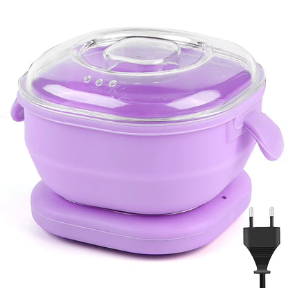 Silicone Wax Warmer Foldable Wax Heater 100W Electric Hot Wax Warmer Machine 400Ml Hair Removal Wax Machine for Hair Removal