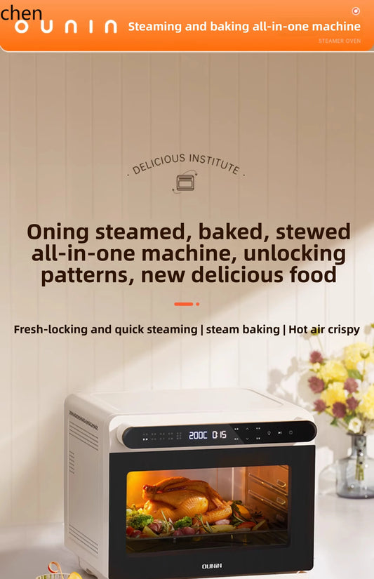 ZML steam oven baking electric oven household desktop steaming, baking and frying machine air fryer