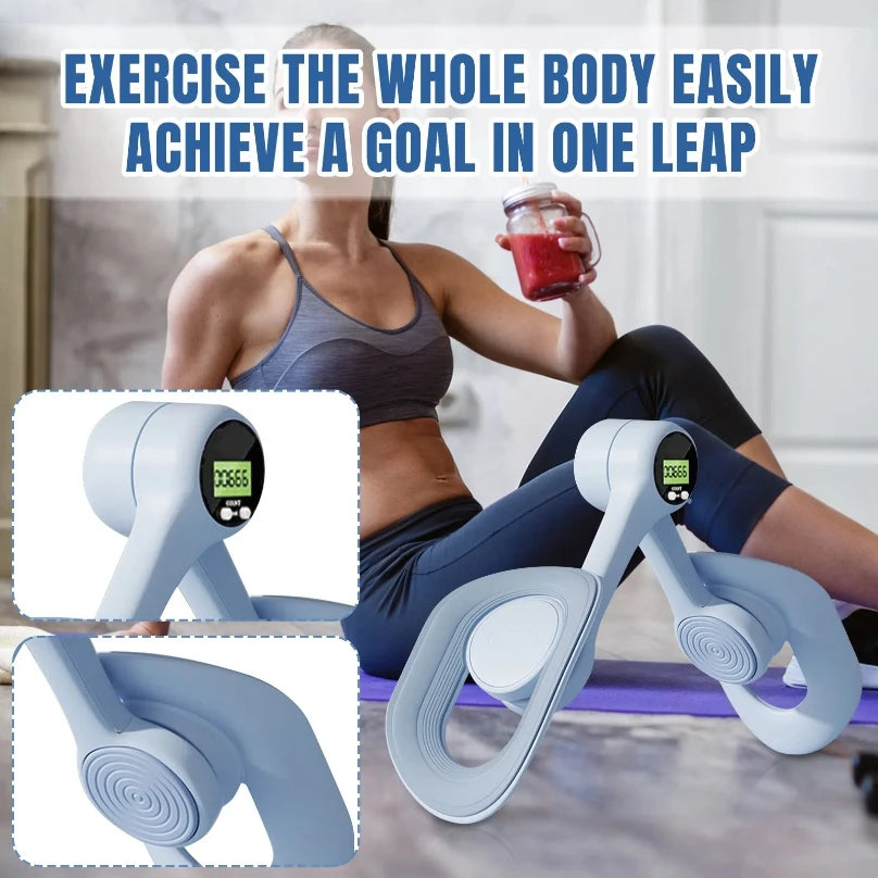 Thigh Master with Counter Pelvic Floor Muscle Trainer Portable Women Inner Thigh Leg Hip Exerciser Toner Home Fitness Equipment