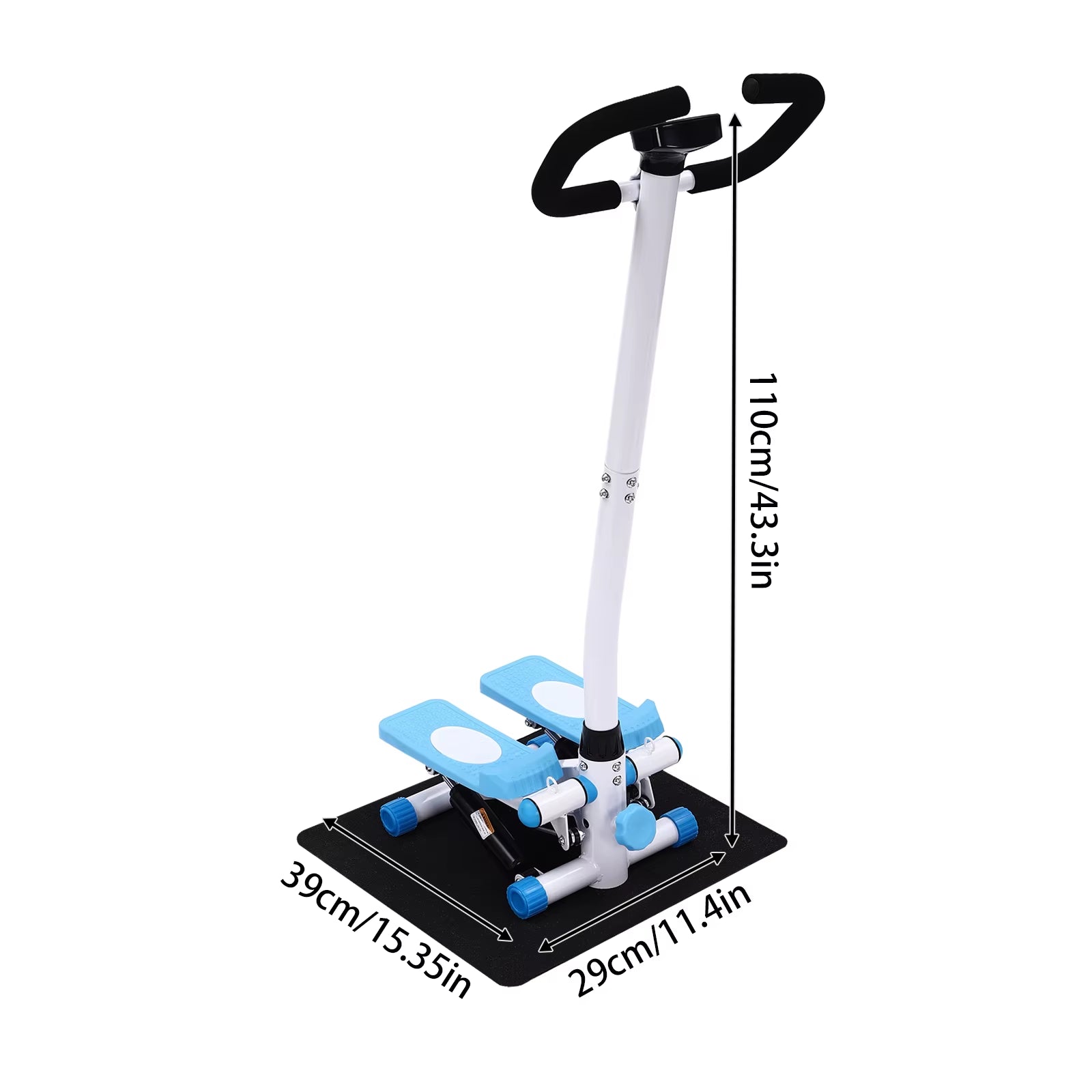 Fitness Stepper Exercise Stepping Machine Fitness Stepper with Handlebars,Adjust the Movement Height via the Knob