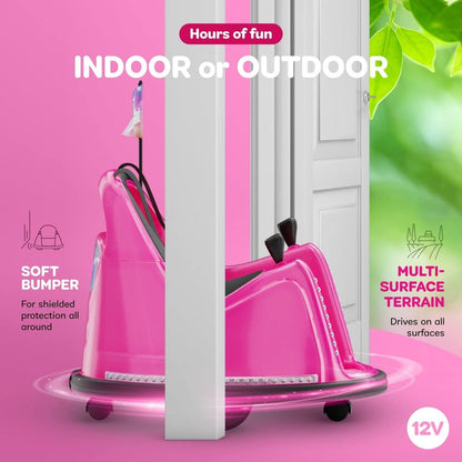 Bumper Buddy Ride on Electric Bumper Car for Kids & Toddlers, 12V 2-Speed, Ag...