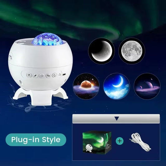 Galaxy Projector Northern Lights Starry Sky Projector Night Light Aurora Star Moon Lamp Gaming Room Bedroom Decoration Kids Gift