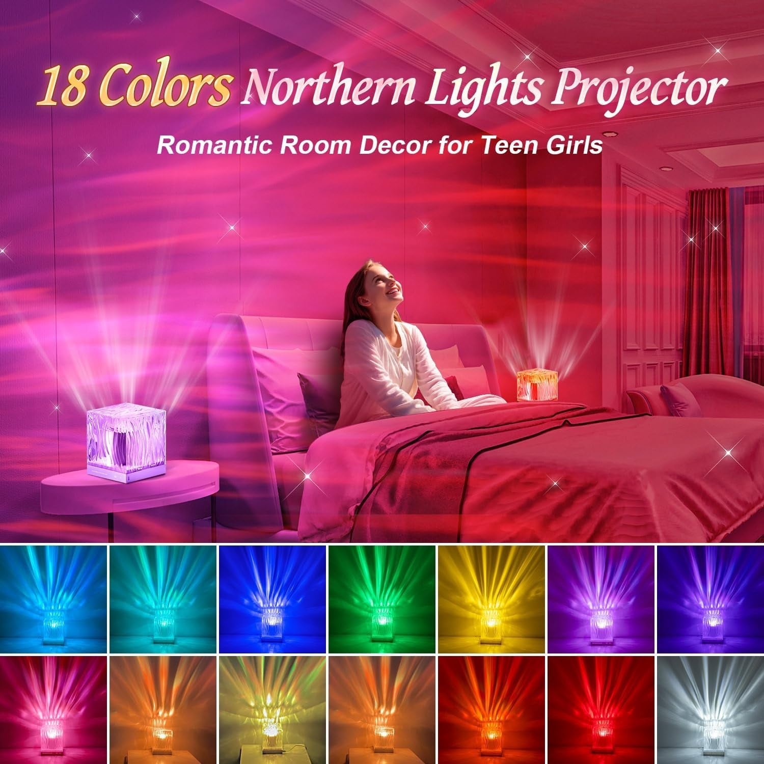Northern Lights Projector Gifts for Teens Women Bedroom Decor