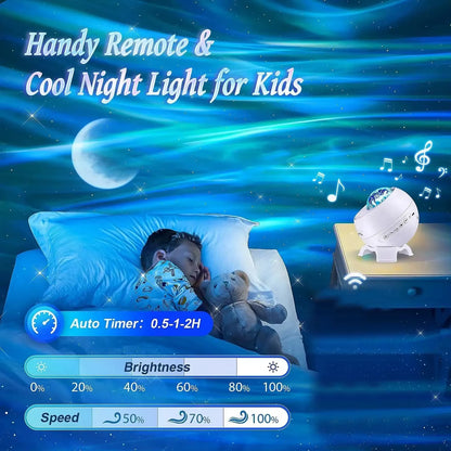 Galaxy Projector Northern Lights Starry Sky Projector Night Light Aurora Star Moon Lamp Gaming Room Bedroom Decoration Kids Gift