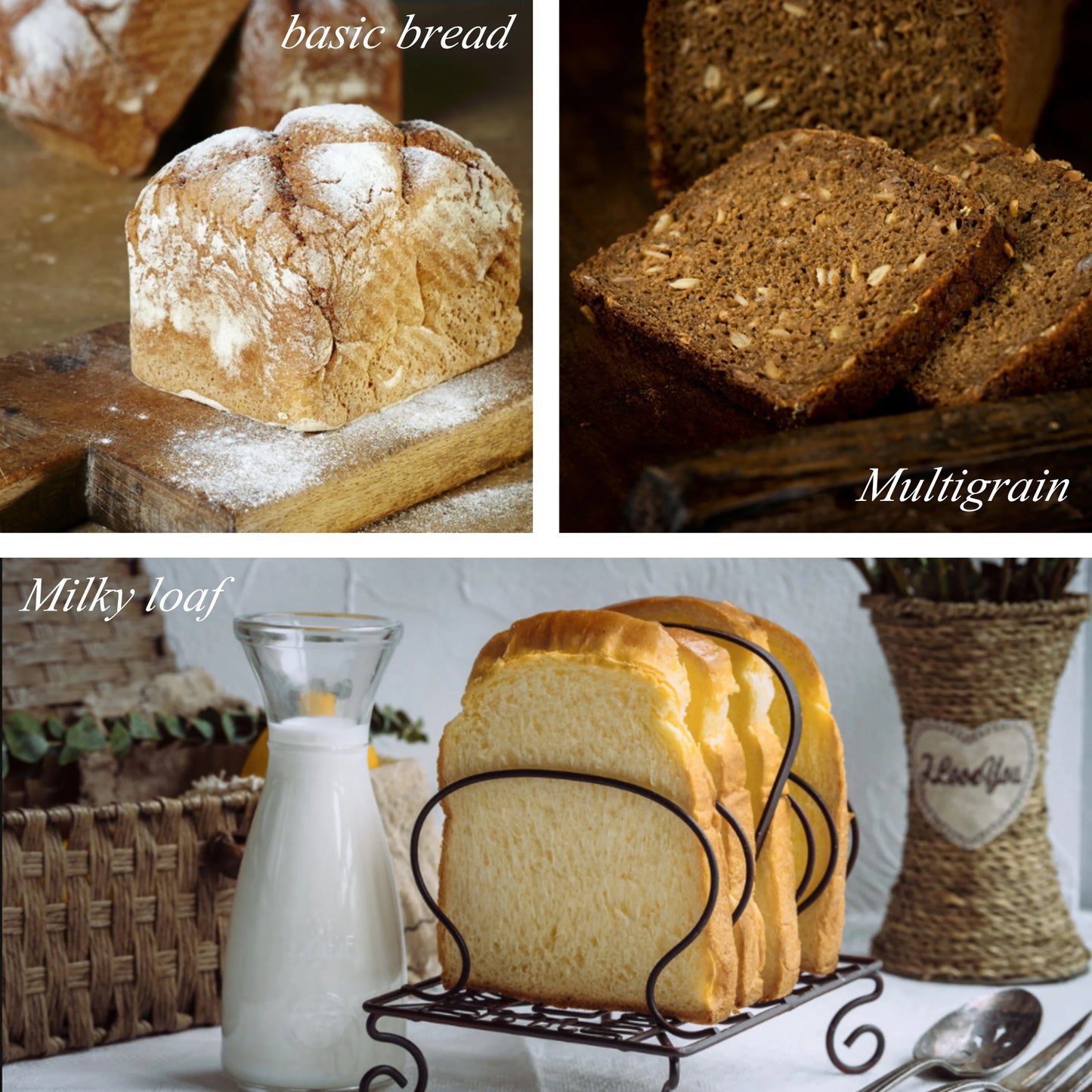 1.3kg Automatic Bread Machine 870w Programmable Bread Maker 15-hour Pre-set Timer Control Panel With Lcd Display Sonifer