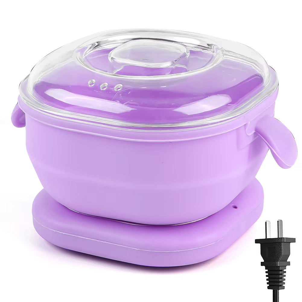 Silicone Wax Warmer Foldable Wax Heater 100W Electric Hot Wax Warmer Machine 400Ml Hair Removal Wax Machine for Hair Removal