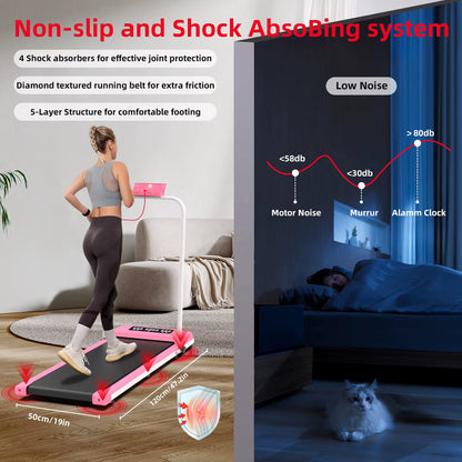 Wholesale Foldable Fitness Sport Electric Adjustable Home Folding Treadmill with LED Screen Mini Walking Pad