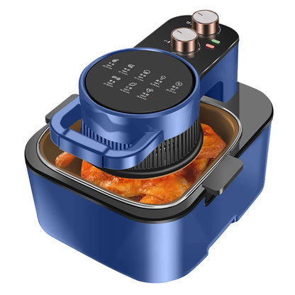 Kitchen appliances use a fast-cycling oil-free non-stick cooking deep air fryer