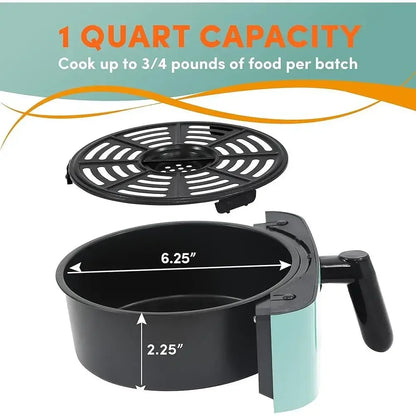 Compact Electric Hot Air Fryer Oil-Less Healthy Cooker Timer Adjustable Temperature Smart Cooking Pan Fast Cleaning Guilt-Free