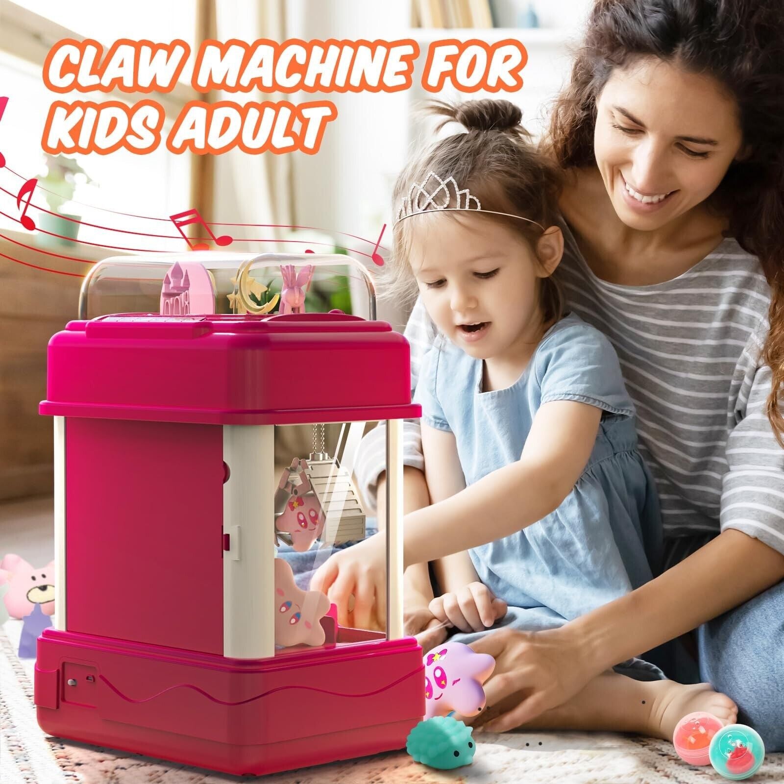 Skirfy Claw Machine for Kids Adults with Sound Light, Vending Machine Candy G...
