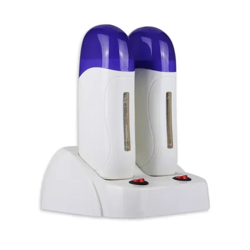 Depilatory Heater with Base Roll on Wax Heater Warmer Refillable Wax Cartridge Hair Removal Wax-Melt Machine Skin Care Tool