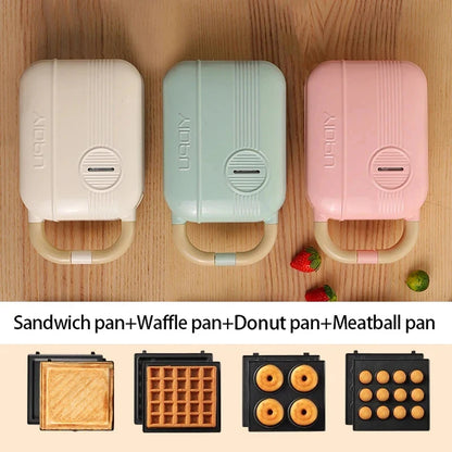 Electric Sandwich Maker Toaster Making Machine Breakfast Sandwiches Waffles Taiyaki Takoyaki Donuts Baking Pan Oven Molds
