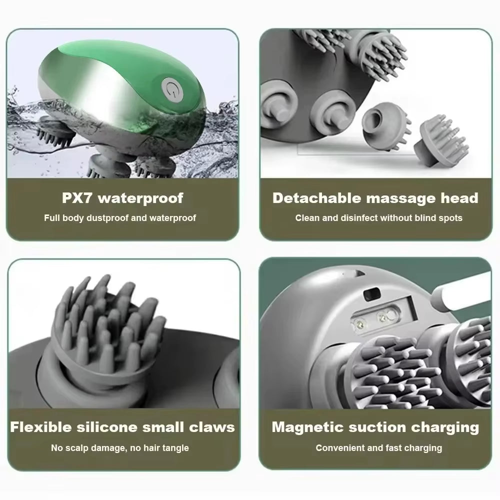 3D Electric Head Massager Antistress Relax Body Neck Massage Promote Hair Growth Body Stress Relax Health Care Scalp Massager