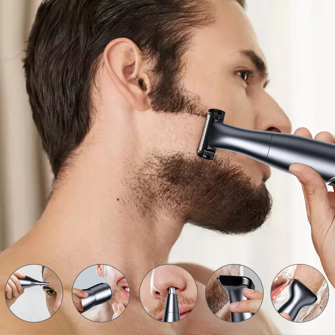 6 In1 Female Electric Epilator Body Hair Trimmer for Men Multifunctional Nose Trimmer Beard Ear Eyebrow Trimmer Shaver