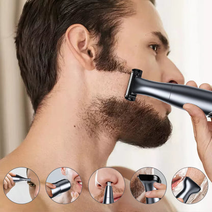 6 In1 Female Electric Epilator Body Hair Trimmer for Men Multifunctional Nose Trimmer Beard Ear Eyebrow Trimmer Shaver