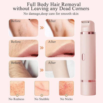 Electric Razor for Woman Bikini Trimmer Body Epilator Women Electric Shaver for Private Area Underarm Legs Facial Hair Removal